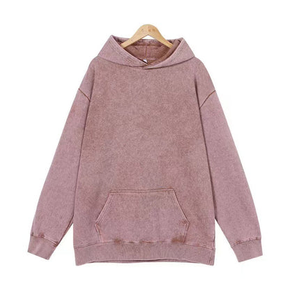 Washed Cotton Pullover Sweatshirt