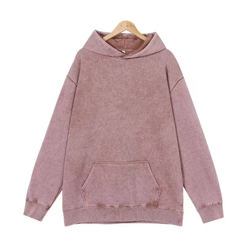 Washed Cotton Pullover Sweatshirt