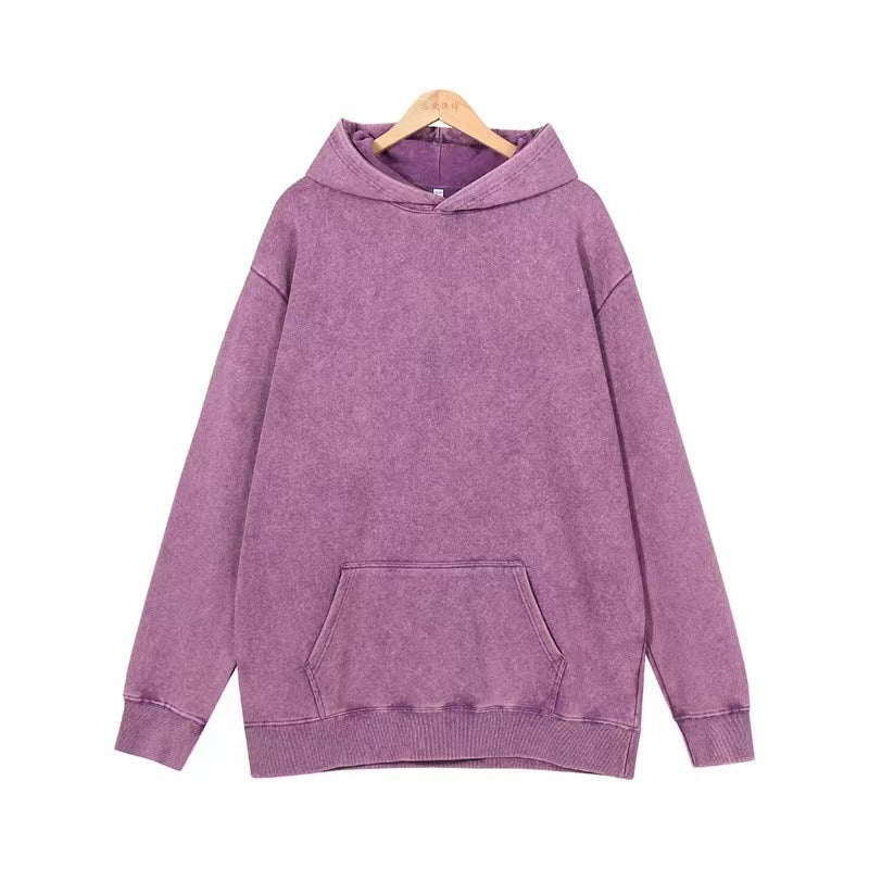 Washed Cotton Pullover Sweatshirt