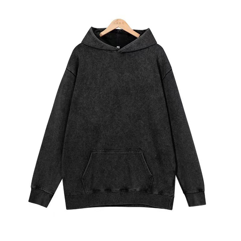 Washed Cotton Pullover Sweatshirt