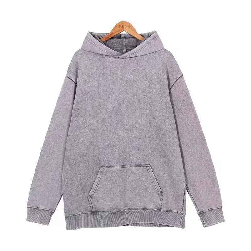 Washed Cotton Pullover Sweatshirt