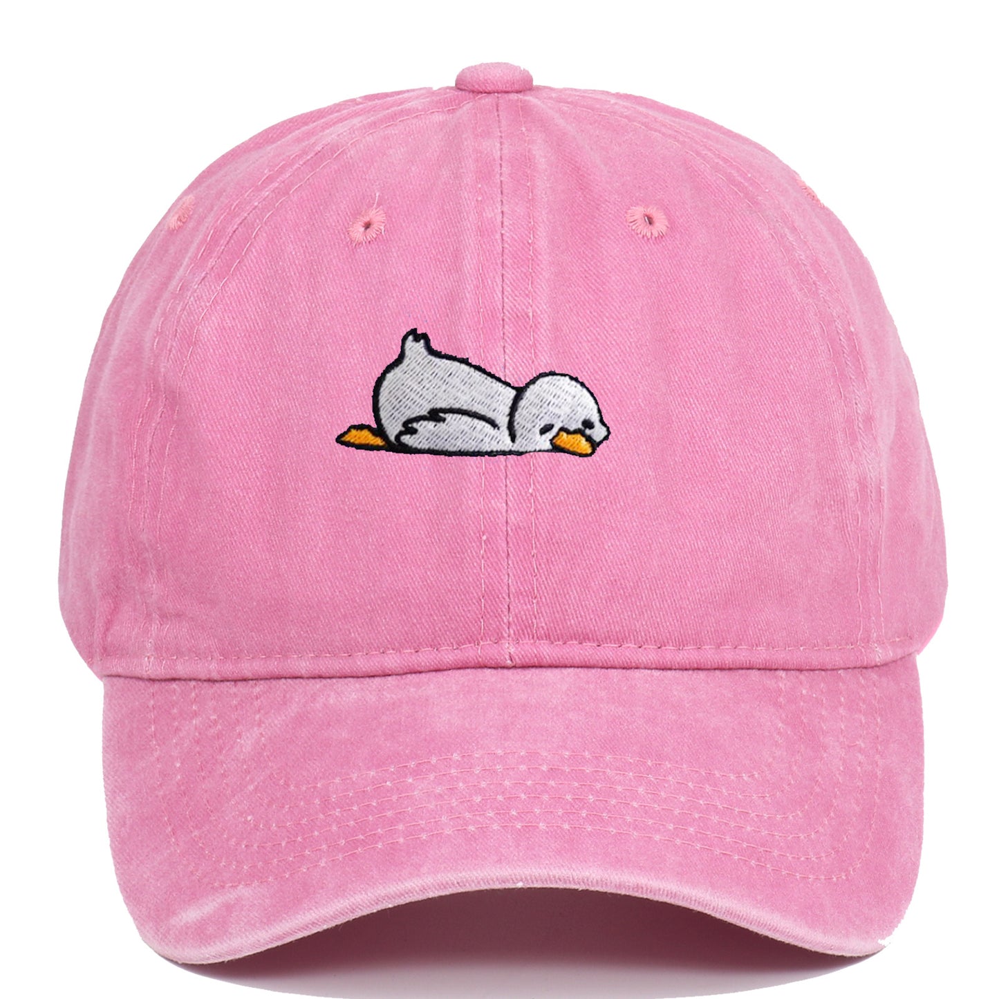 Washed denim baseball cap