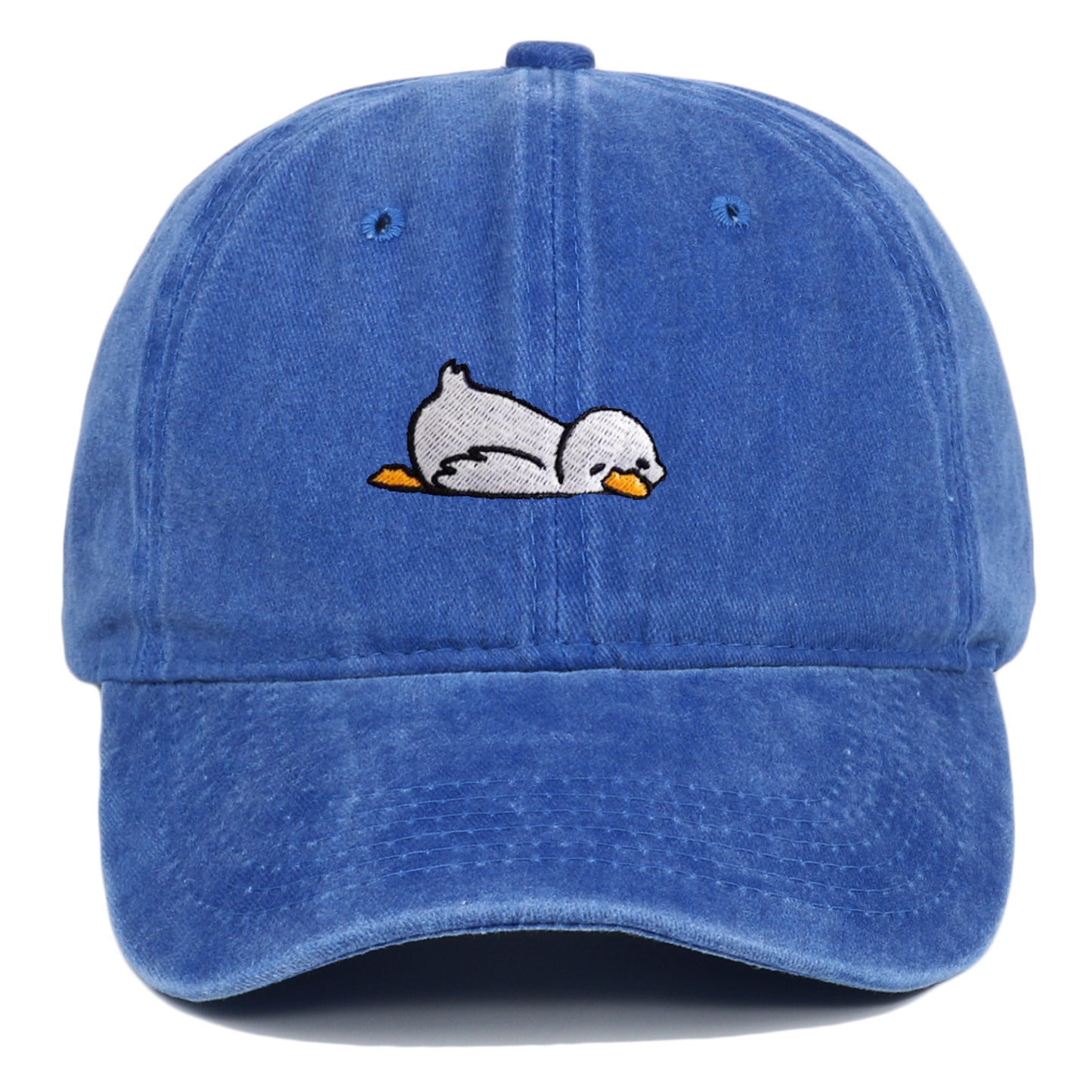Washed denim baseball cap