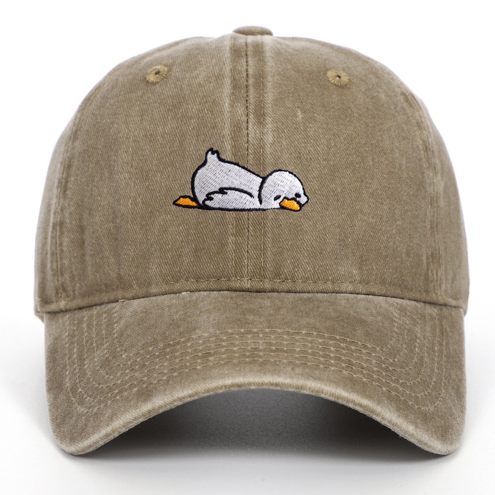 Washed denim baseball cap