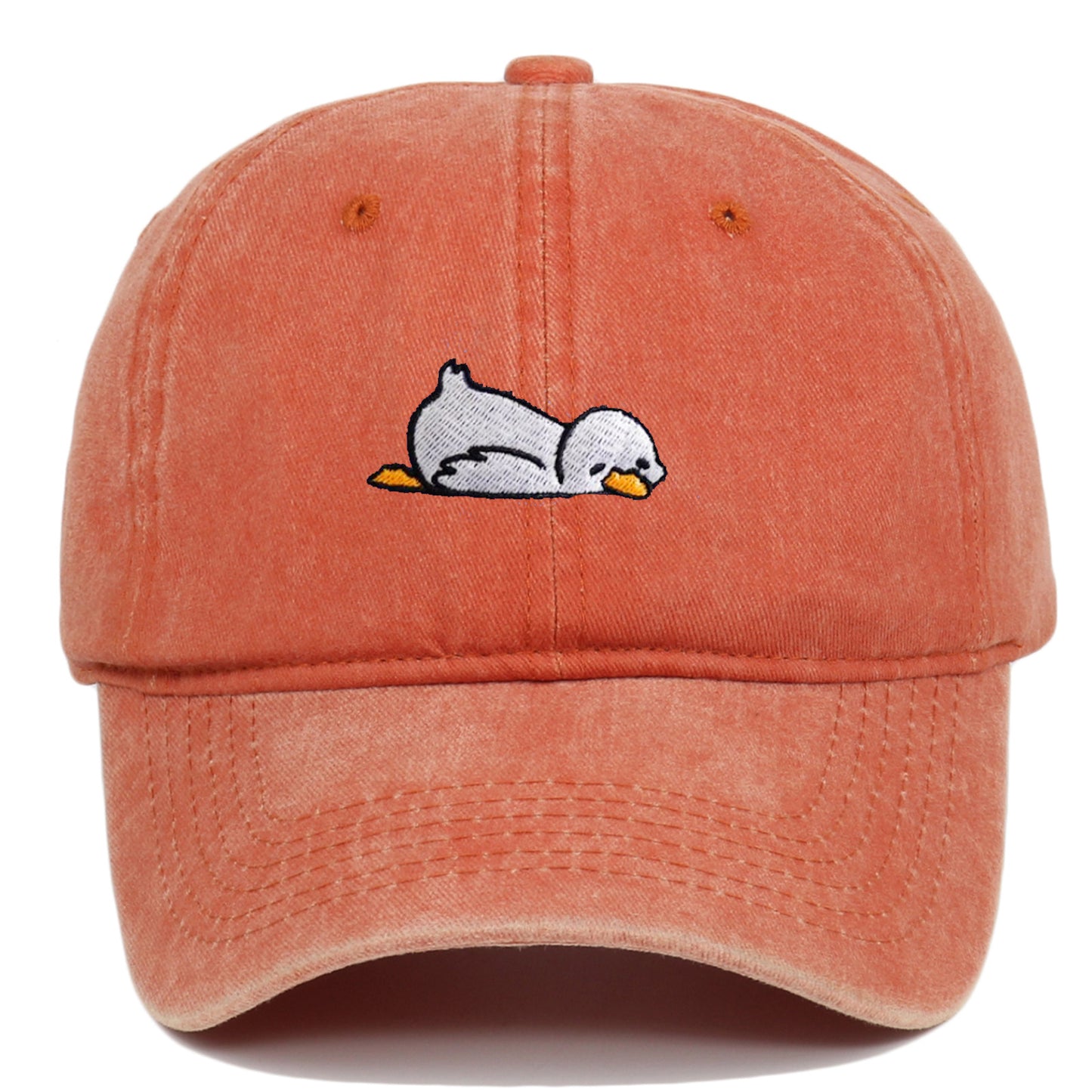 Washed denim baseball cap