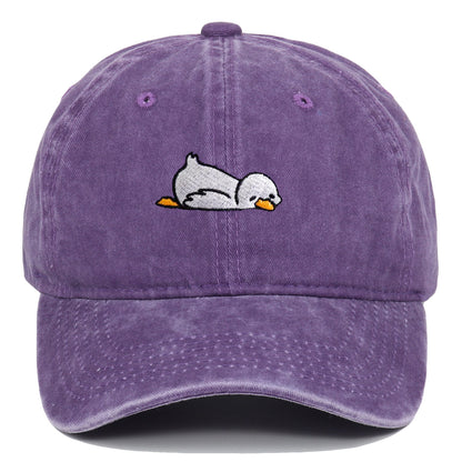 Washed denim baseball cap