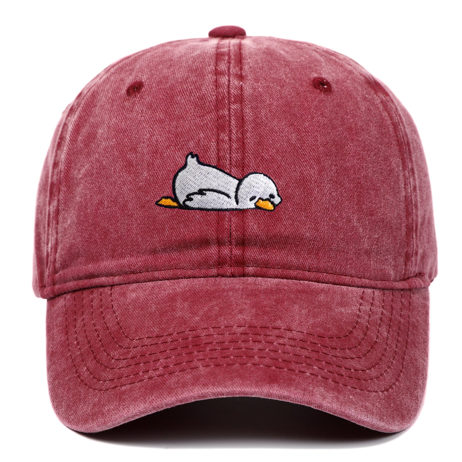Washed denim baseball cap