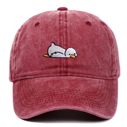 Washed denim baseball cap