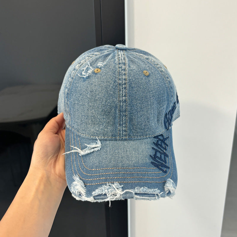Washed Denim Baseball Cap