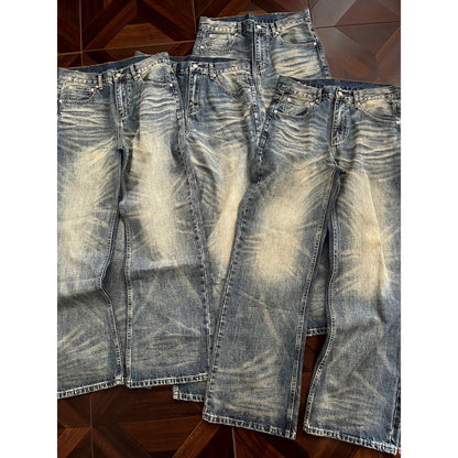 Washed Denim Trousers