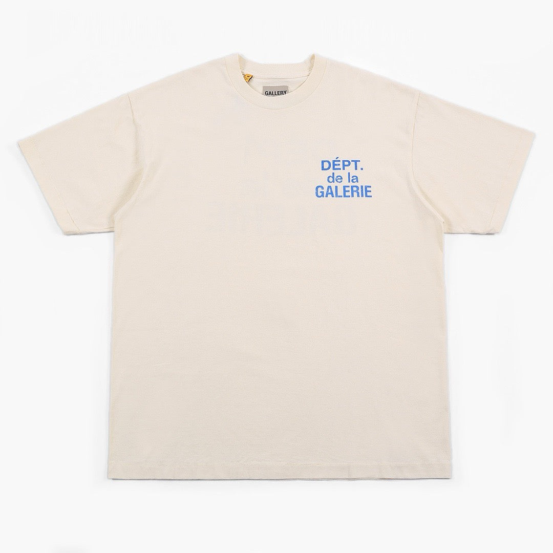 Washed French Logo Vintage Cotton T-Shirt