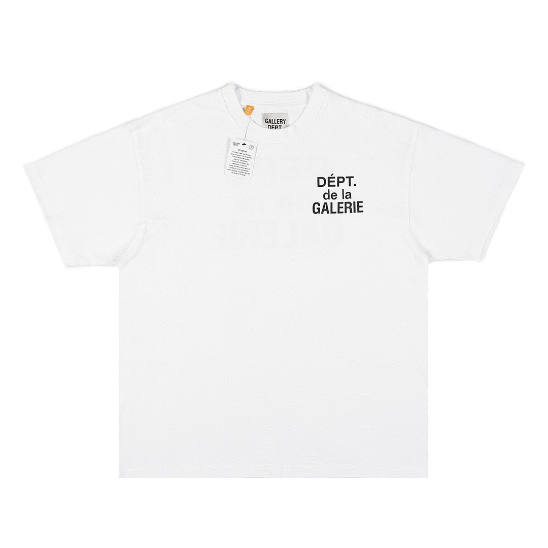 Washed French Logo Vintage Cotton T-Shirt