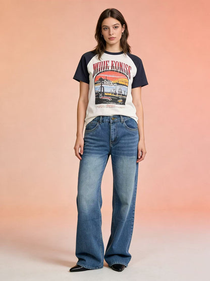 Washed jeans