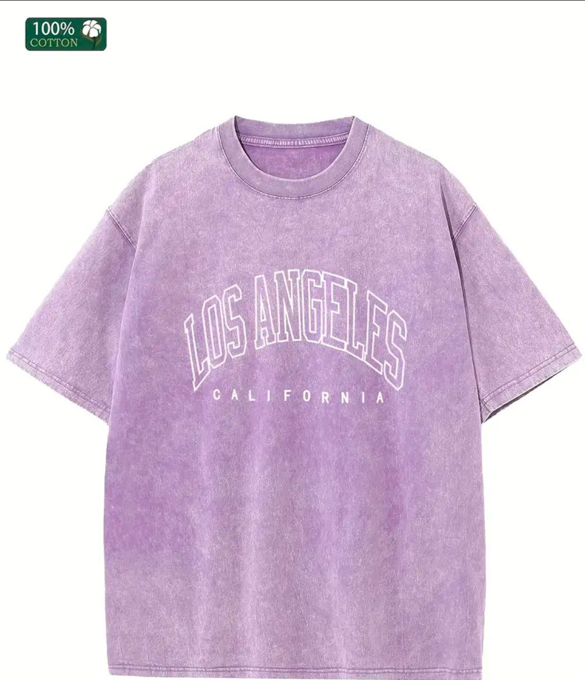Washed Old Short-sleeved Letter T-shirt