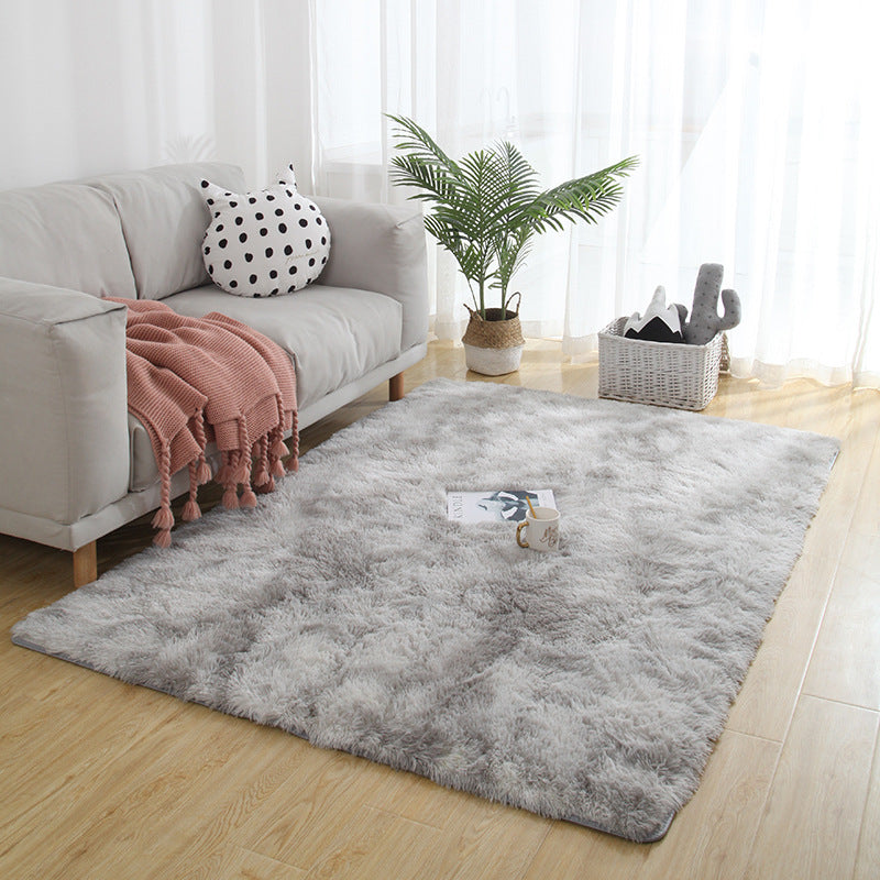 Washed plush tie-dyed gradient carpet