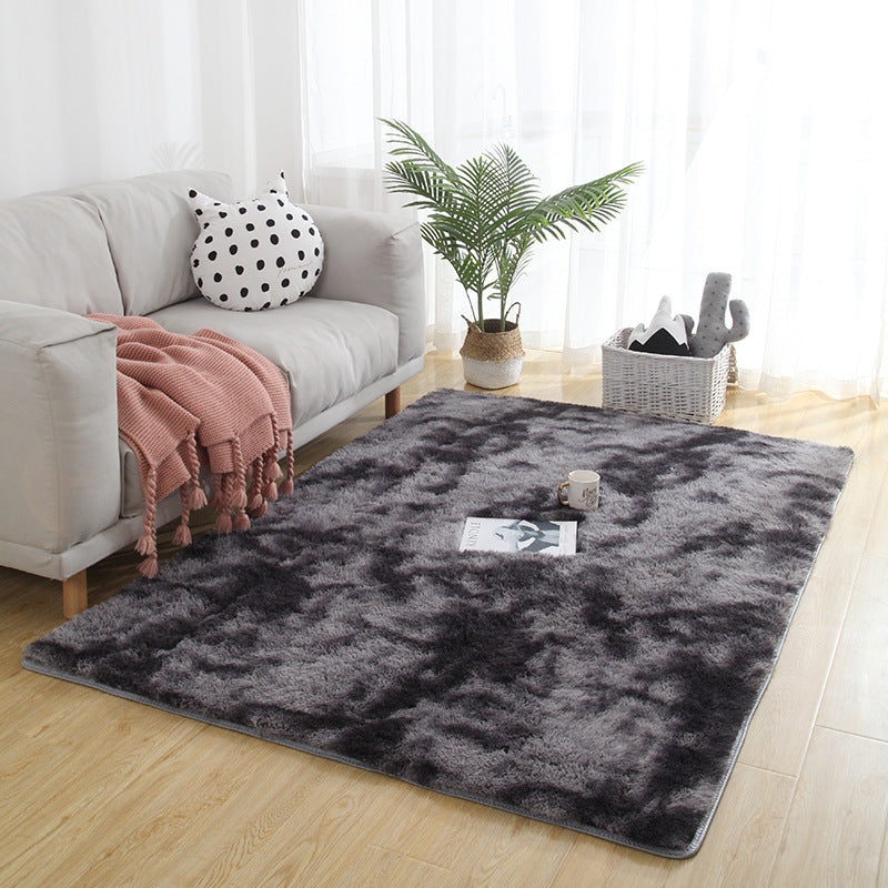 Washed plush tie-dyed gradient carpet