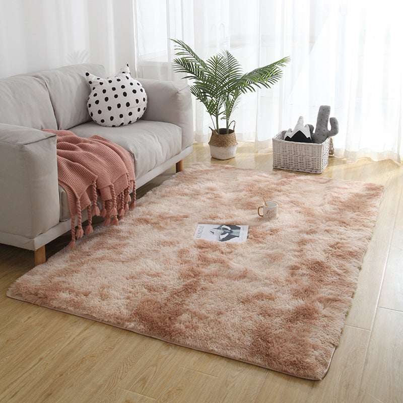 Washed plush tie-dyed gradient carpet