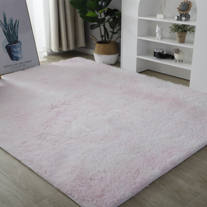 Washed plush tie-dyed gradient carpet