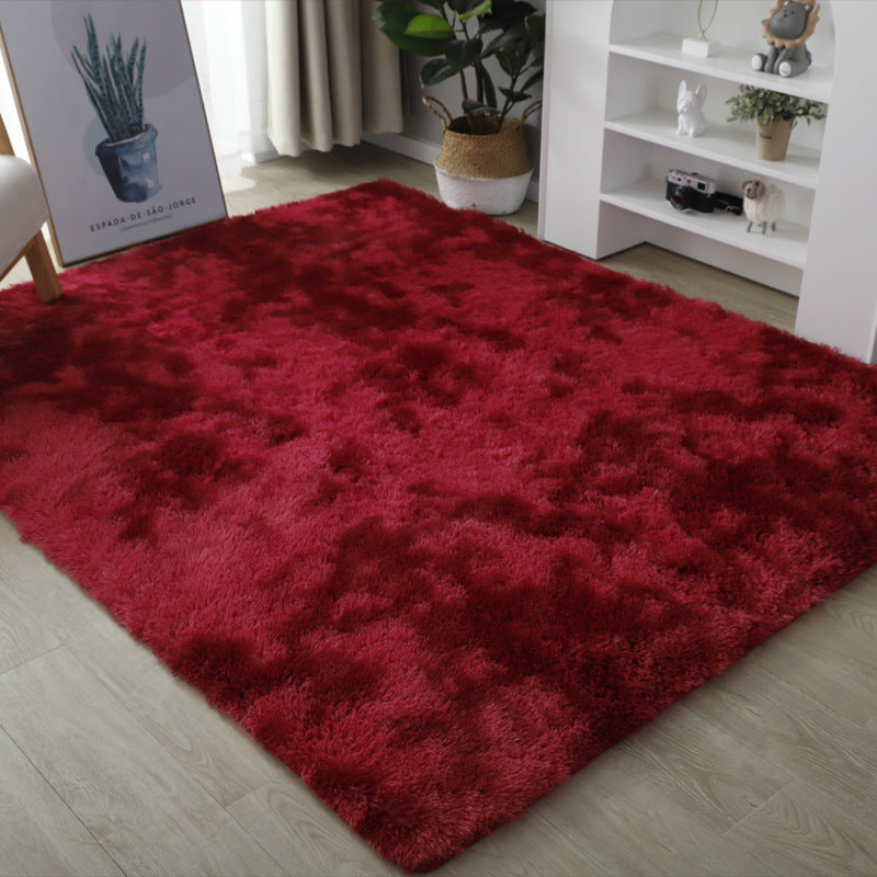 Washed plush tie-dyed gradient carpet