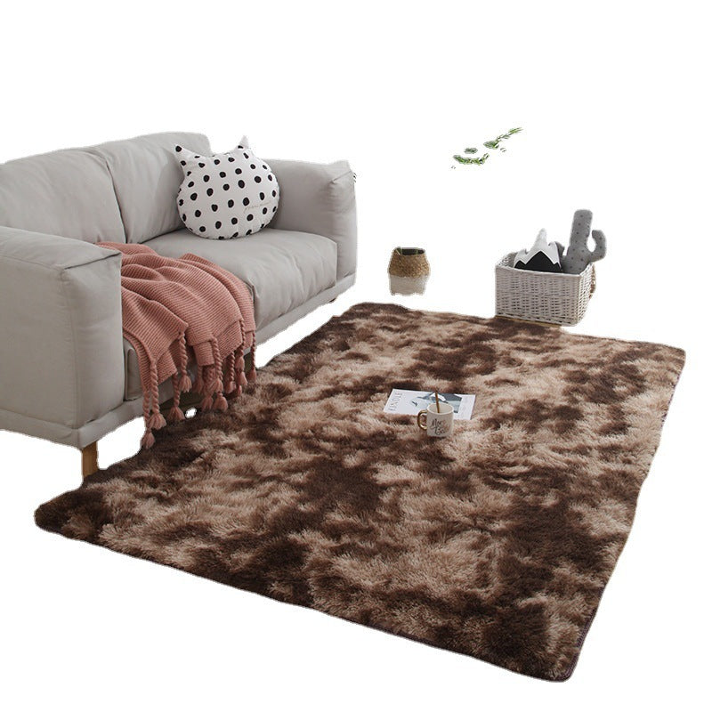 Washed plush tie-dyed gradient carpet