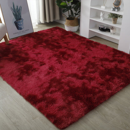 Washed plush tie-dyed gradient carpet