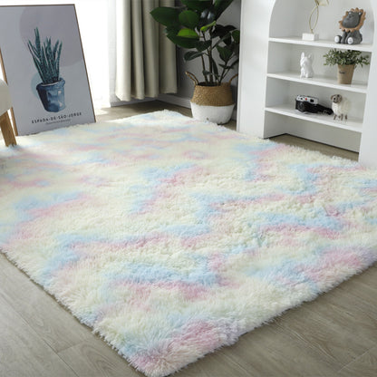 Washed plush tie-dyed gradient carpet