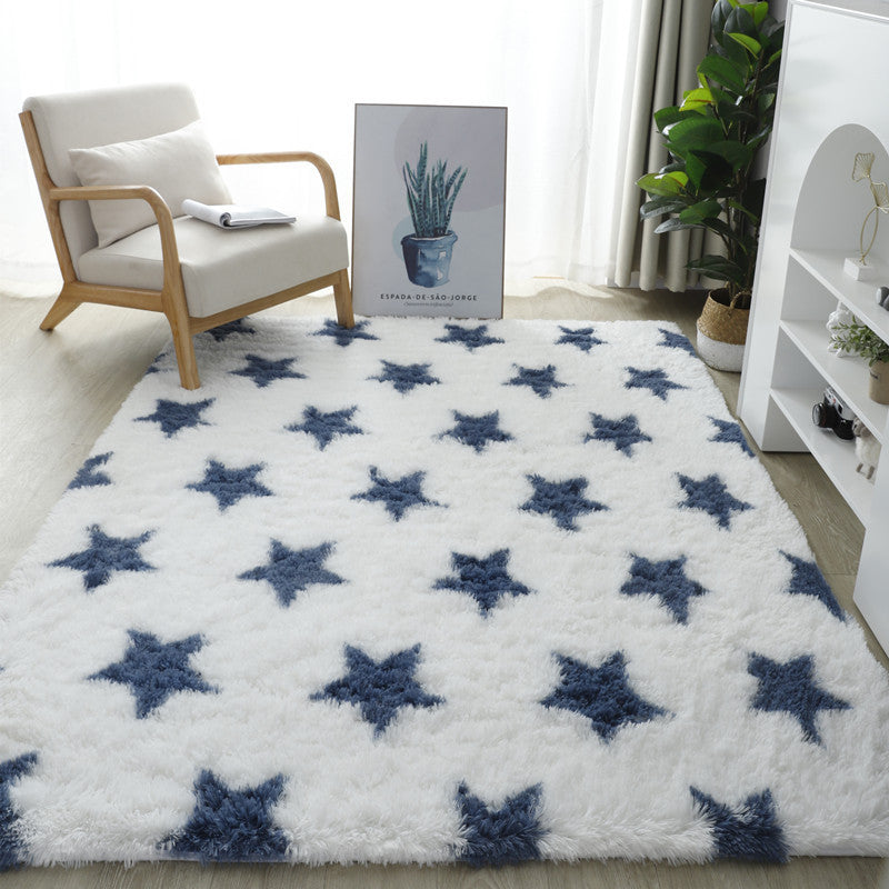 Washed plush tie-dyed gradient carpet