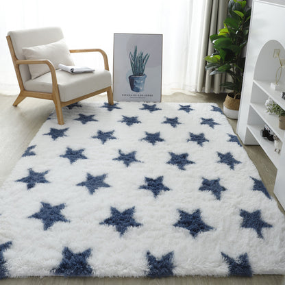 Washed plush tie-dyed gradient carpet