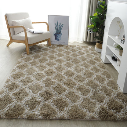 Washed plush tie-dyed gradient carpet