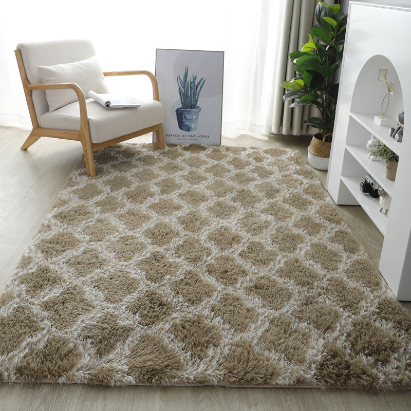 Washed plush tie-dyed gradient carpet