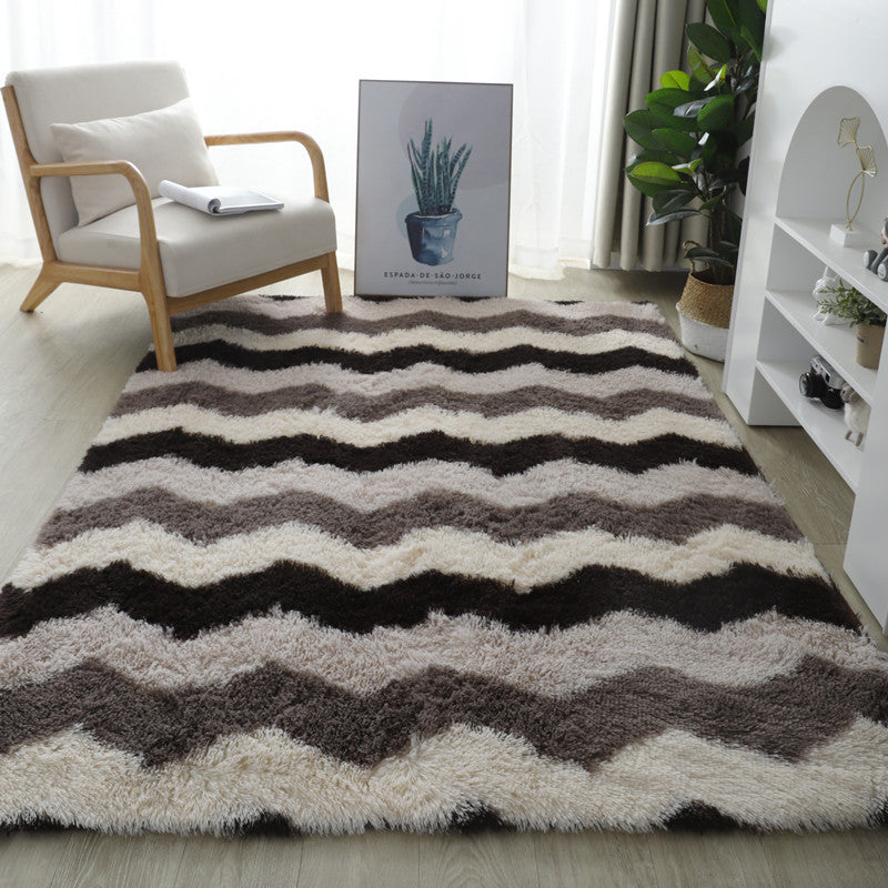 Washed plush tie-dyed gradient carpet