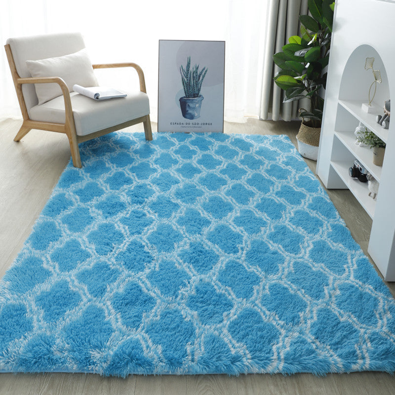 Washed plush tie-dyed gradient carpet