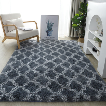 Washed plush tie-dyed gradient carpet
