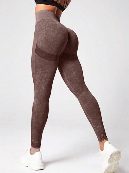 Washed seamless yoga pants