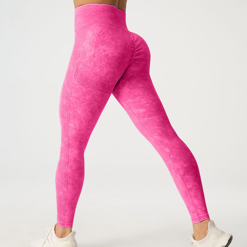 Washed seamless yoga pants