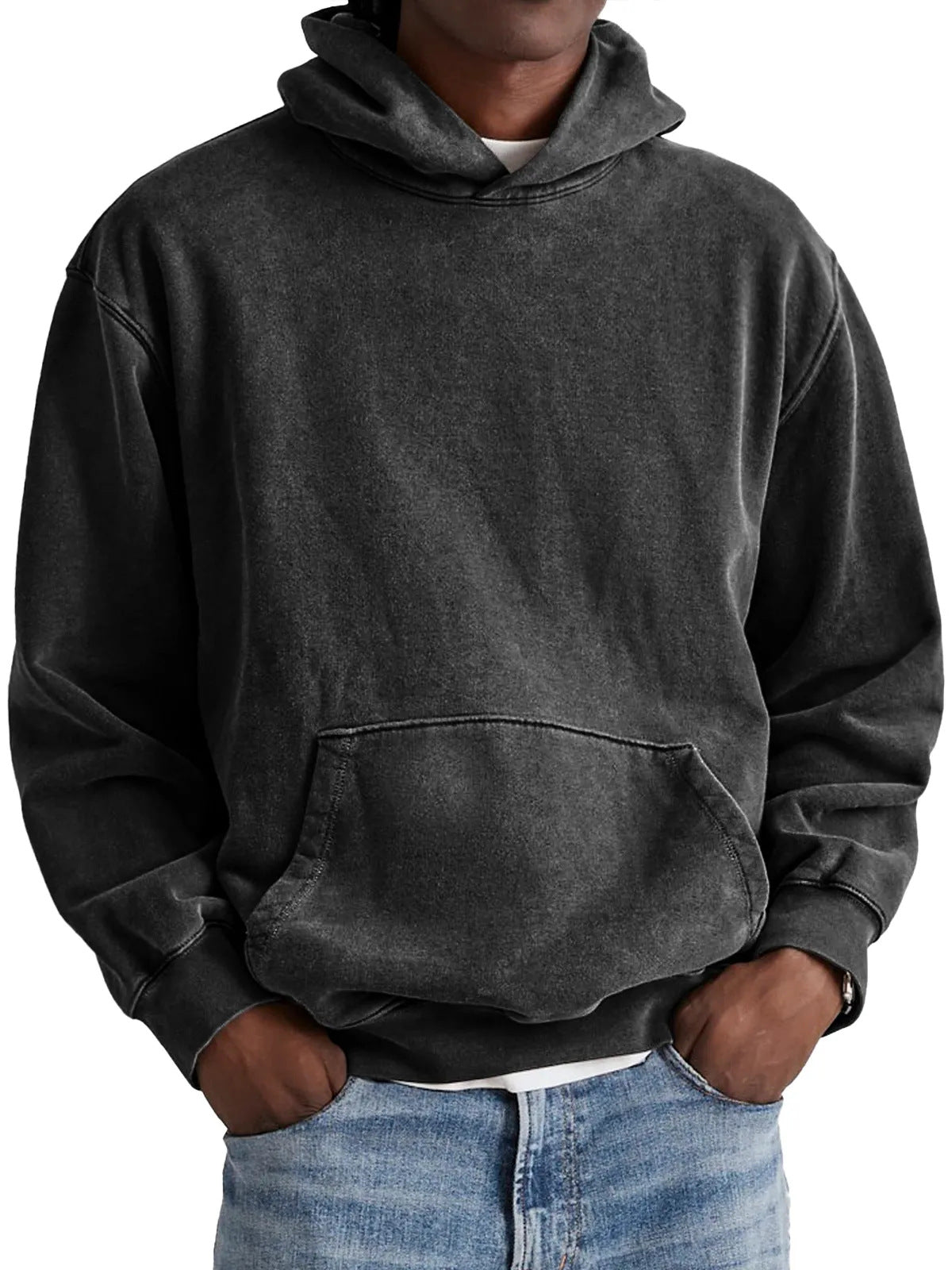Washed simple hoodie