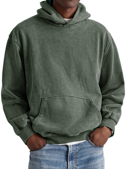 Washed simple hoodie