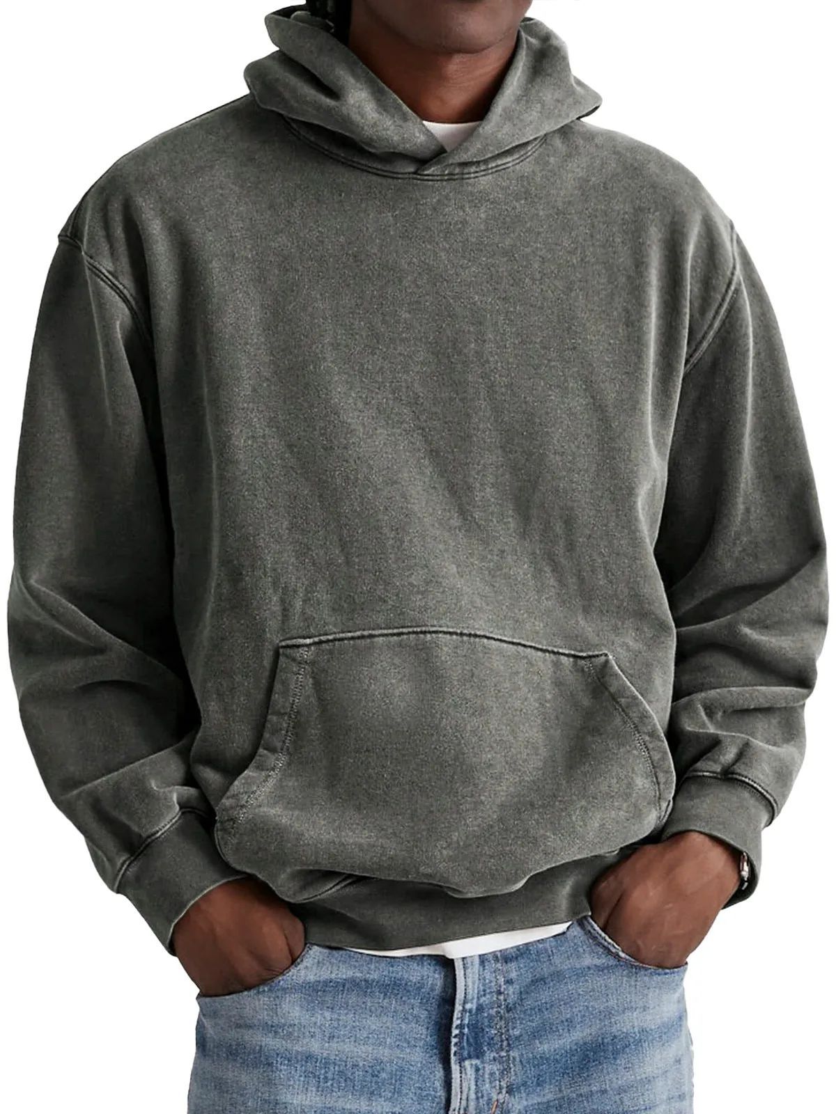 Washed simple hoodie