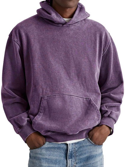 Washed simple hoodie
