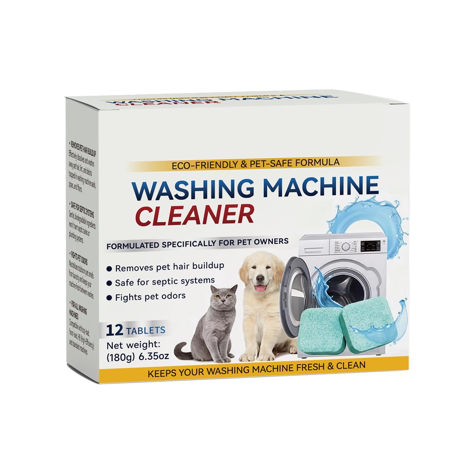 Washing machine cleaning sheet