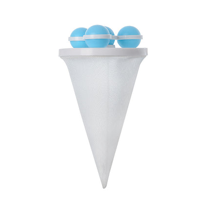 Washing machine filter bag hair remover
