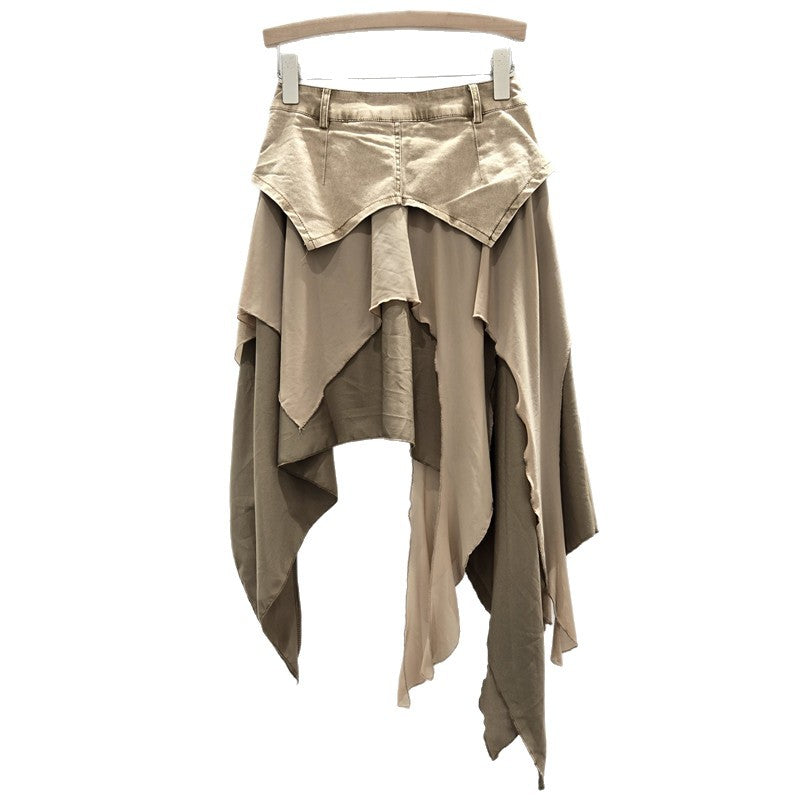 Wasteland-style irregular half-length skirt