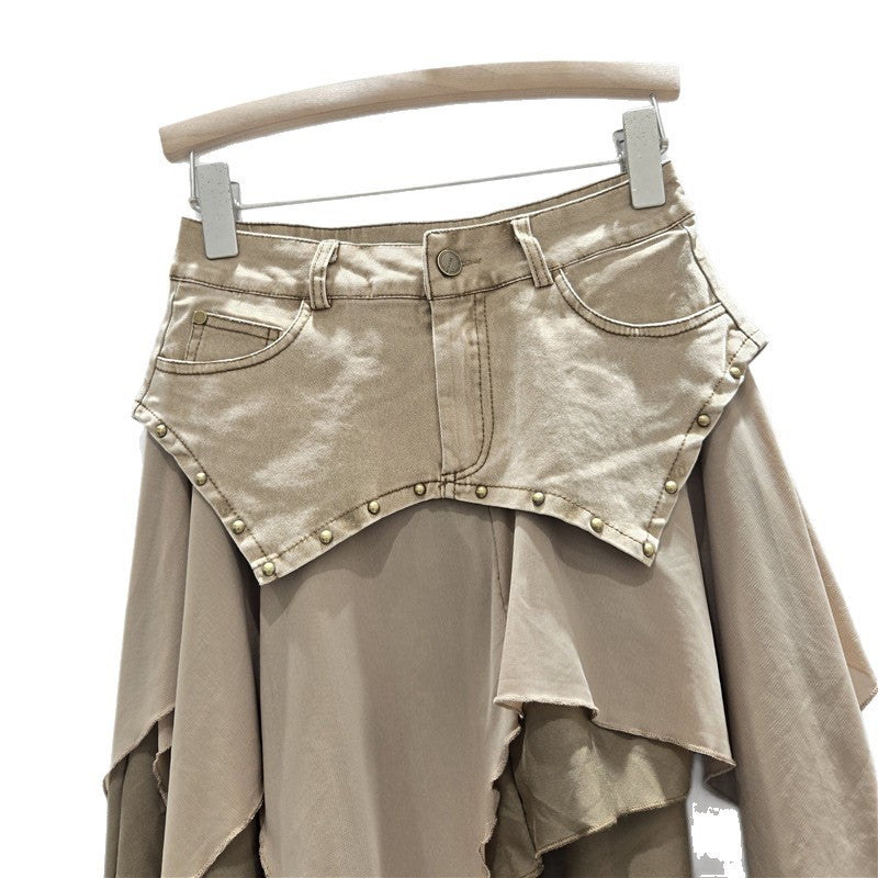 Wasteland-style irregular half-length skirt