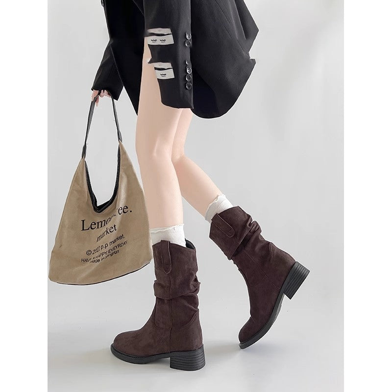 Wasteland Style Western Cowboy Mid-Calf Boots for Women