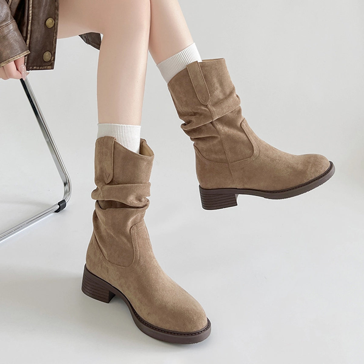Wasteland Style Western Cowboy Mid-Calf Boots for Women