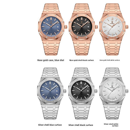Watch with water resistance and luminous quartz movement