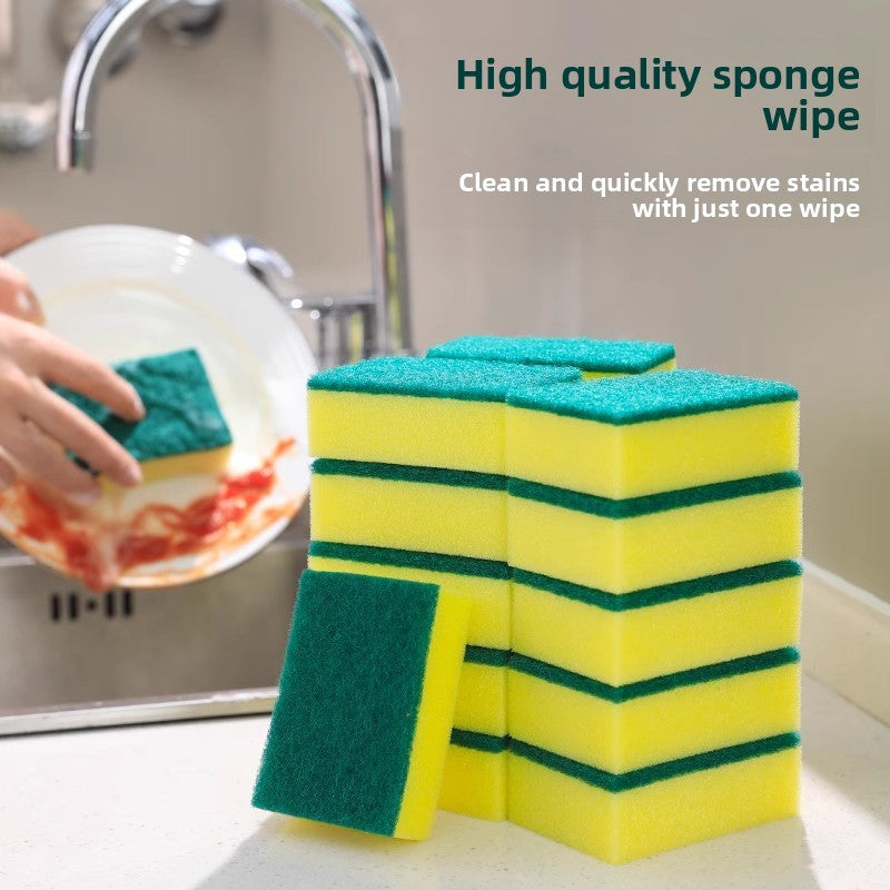 Water-absorbing pot scrubbing sponge and dishcloth