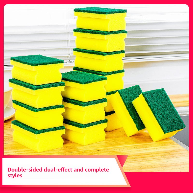 Water-absorbing pot scrubbing sponge and dishcloth