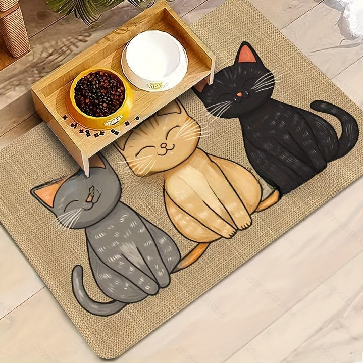 Water-absorbing quick-drying mat