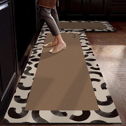 Water-absorbing, stain-resistant and anti-slip floor mat